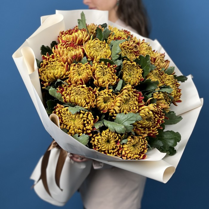 25 Желто-красных хризантем Том Пирс